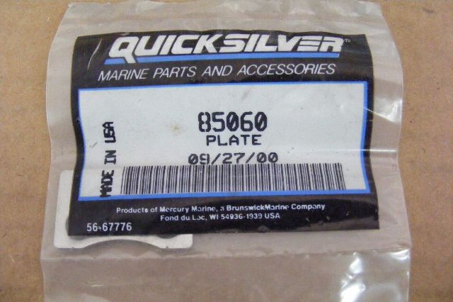 NEW OEM Mercury Mariner Quicksilver Plate 85060 Outboard