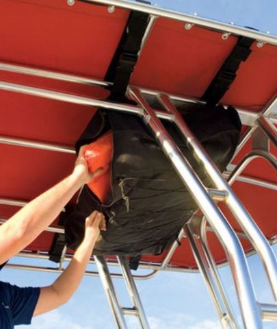 T-BAG T-TOP STORAGE PACK HOLDS 4 TYPE II PFDS 253 PFDT4 BOAT TOP LIFE JACKET