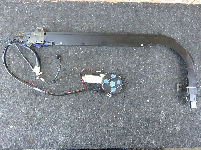 95 Ferrari 348 left LH seat belt rail track & motor 63637700 65377300