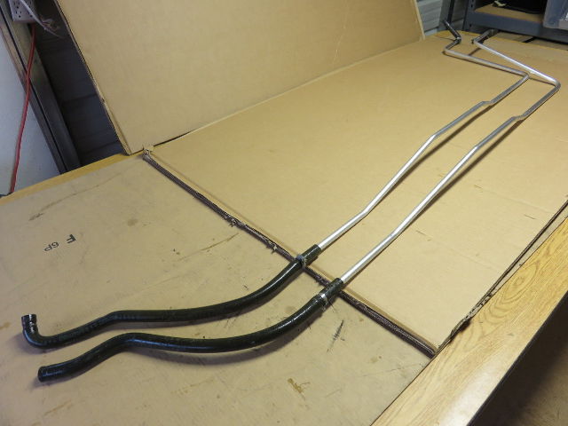 95 Ferrari 348 underbody heater system coolant pipes tubes