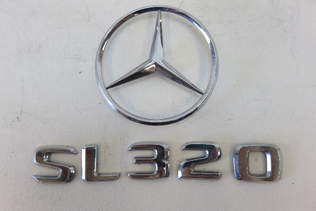Mercedes R129 SL320 SL500 emblem set, for trunk SL320 and Star