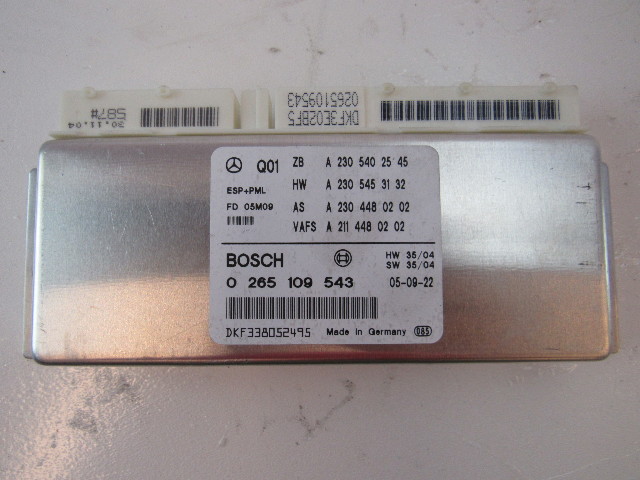 Mercedes R230 SL55 SL500 module, abs esp pml control unit 2305402545