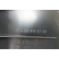Mercedes R230 SL55 SL500 left rear storage compartment box 2308100341 dark gray