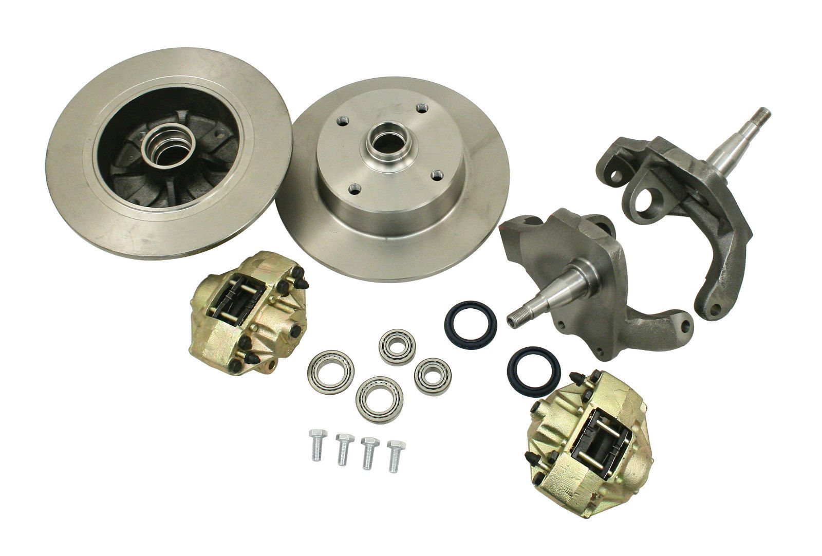 EMPI VW BUG TYPE 1 LINK PIN 21/2 DROP SPINDLE DISC BRAKE KIT 4 ON 130MM 222881 Pirate Mfg