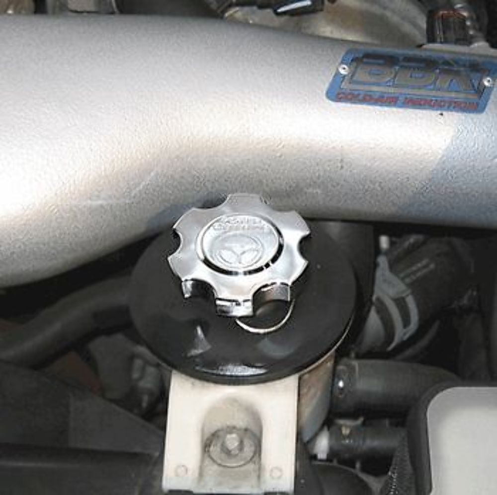 Pirate Mfg MU0039SC 200510 Mustang Chrome Billet Power Steering Fluid