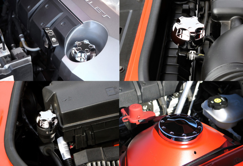 Chevy Camaro 6.2L V8 Billet Engine DressUp Kit, Chrome Rivet Style