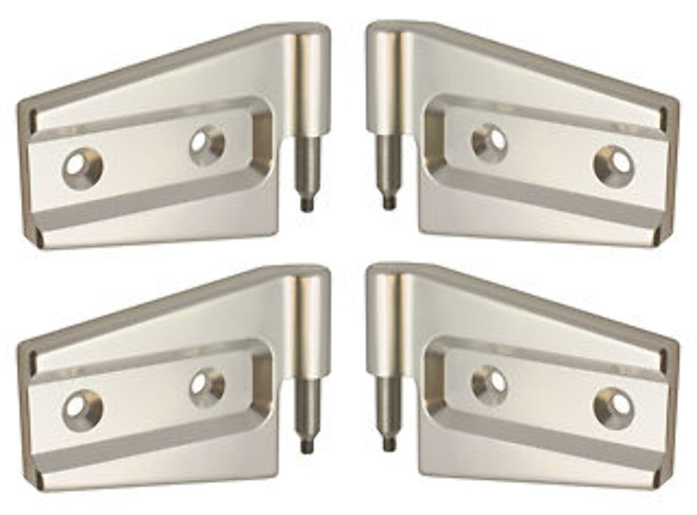 DISCONTINUED 200715 Jeep Wrangler JK Silver Billet Door Hinges 2