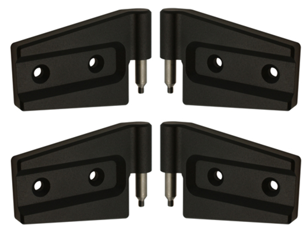 200715 Jeep Wrangler JK Black Powder Coated Billet Door Hinges 2 Door
