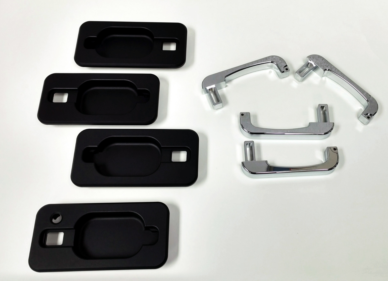 DISCONTINUED H2 Hummer SUV & SUT Smooth Black Billet Door Bucket And