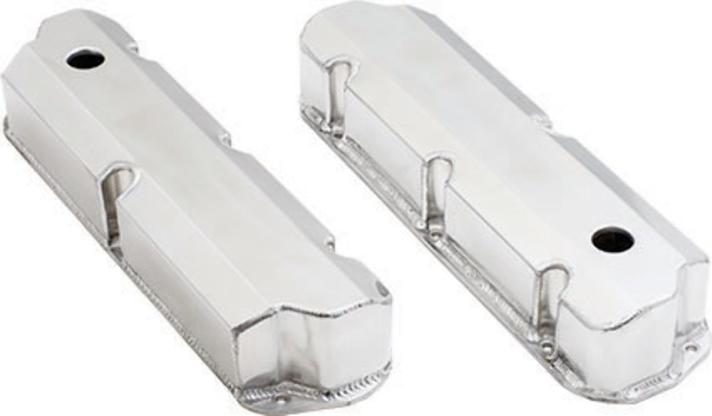 Ford SB SBF Fabricated Aluminum Short Bolt Baffled Valve Covers 260
