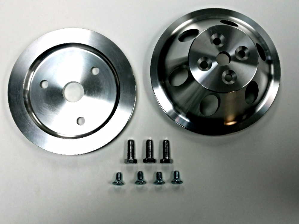 SBC Chevy 283-350 Aluminum SWP 1 Groove Crankshaft Water ... 61 chevy truck wiring tail light 
