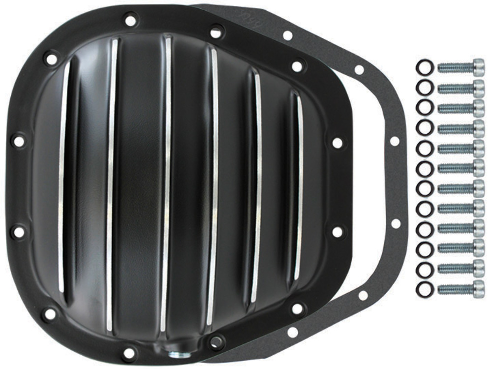 Black Finned Aluminum Ford 12Bolt 10.5" RG Differential Cover F150
