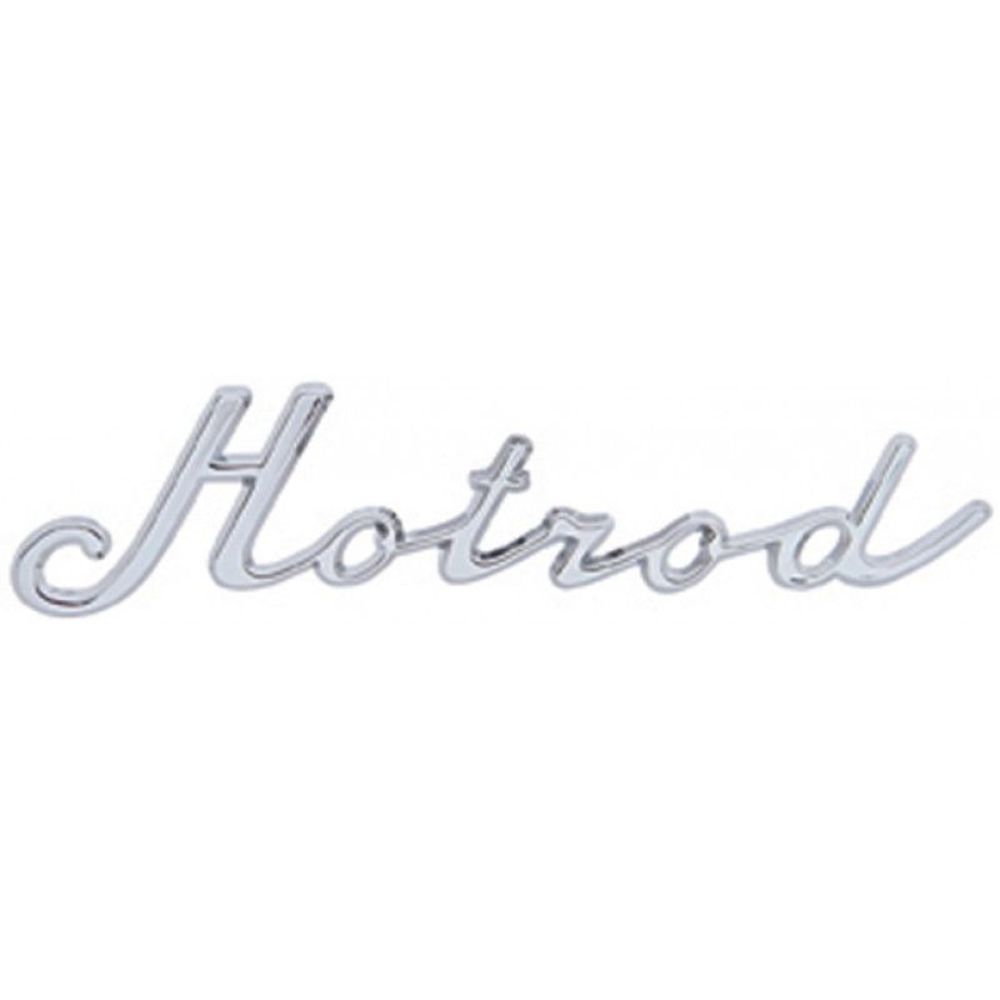 Chrome "HotRod" Emblem / Script Universal Fit Show Car Street Rat Rod