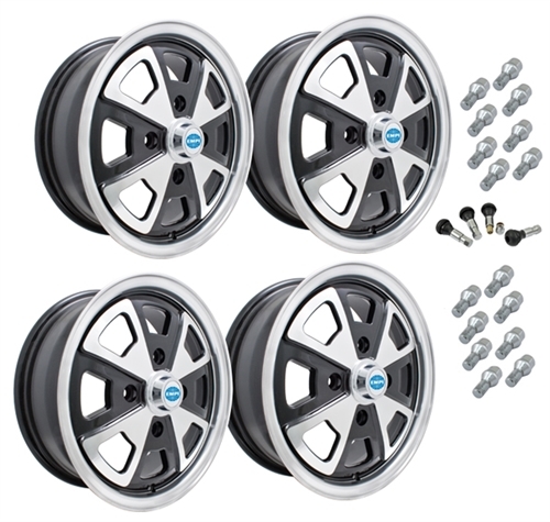Ford Ghia Eb Rims 9681 EMPI 914 ALLOY STYLE WHEEL PACKAGE, 4-LUG VW BUG, GHIA, TYPE 3 ...