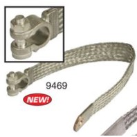 EMPI VW Bug Buggy 14" Braided Battery Cable Chassis Ground Strap - 9469 EMPI VW Bug Buggy 14" Braided Battery Cable Chassis Ground Strap - 9469
