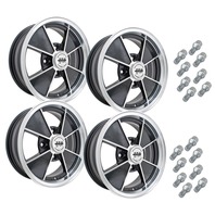 9735-9734 EMPI BRM STYLE WHEEL PACKAGE, 4-LUG VW BUG BEETLE, 4PC SET, GLOSS BLACK, 15 X 4.5 (9734), 15 X 5.5 (9735) 9735-9734 EMPI BRM STYLE WHEEL PACKAGE, 4-LUG VW BUG BEETLE, 4PC SET, GLOSS BLACK, 15 X 4.5 (9734), 15 X 5.5 (9735)
