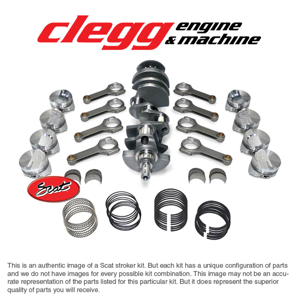 Chevy 396 to 434 scat stroker kit balanced w/ forged dome pistons & h-b...