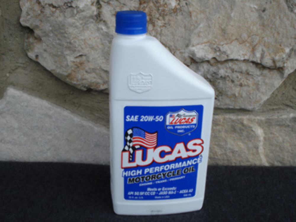 Lucas Oil 20W-50 Motorcycle Oil - 1 Quart Bottles (Pack Of 6)