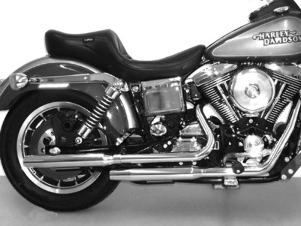 Texan Bikes Chrome 1.75" Drag Pipes For Harley Dyna Super Glide Wide Glide Low 91-05 – 40" Length