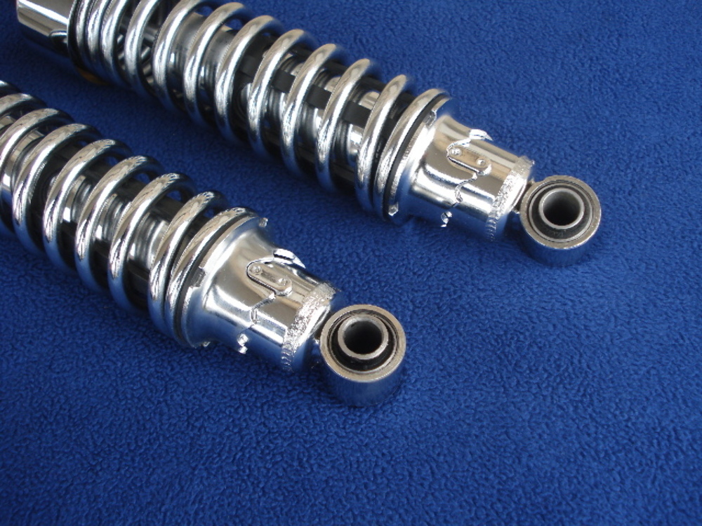 KCINT/Ultima 12" Chrome Lowering Air Shocks For Harley Road King FLHR 1980-Up - 29022/116-255