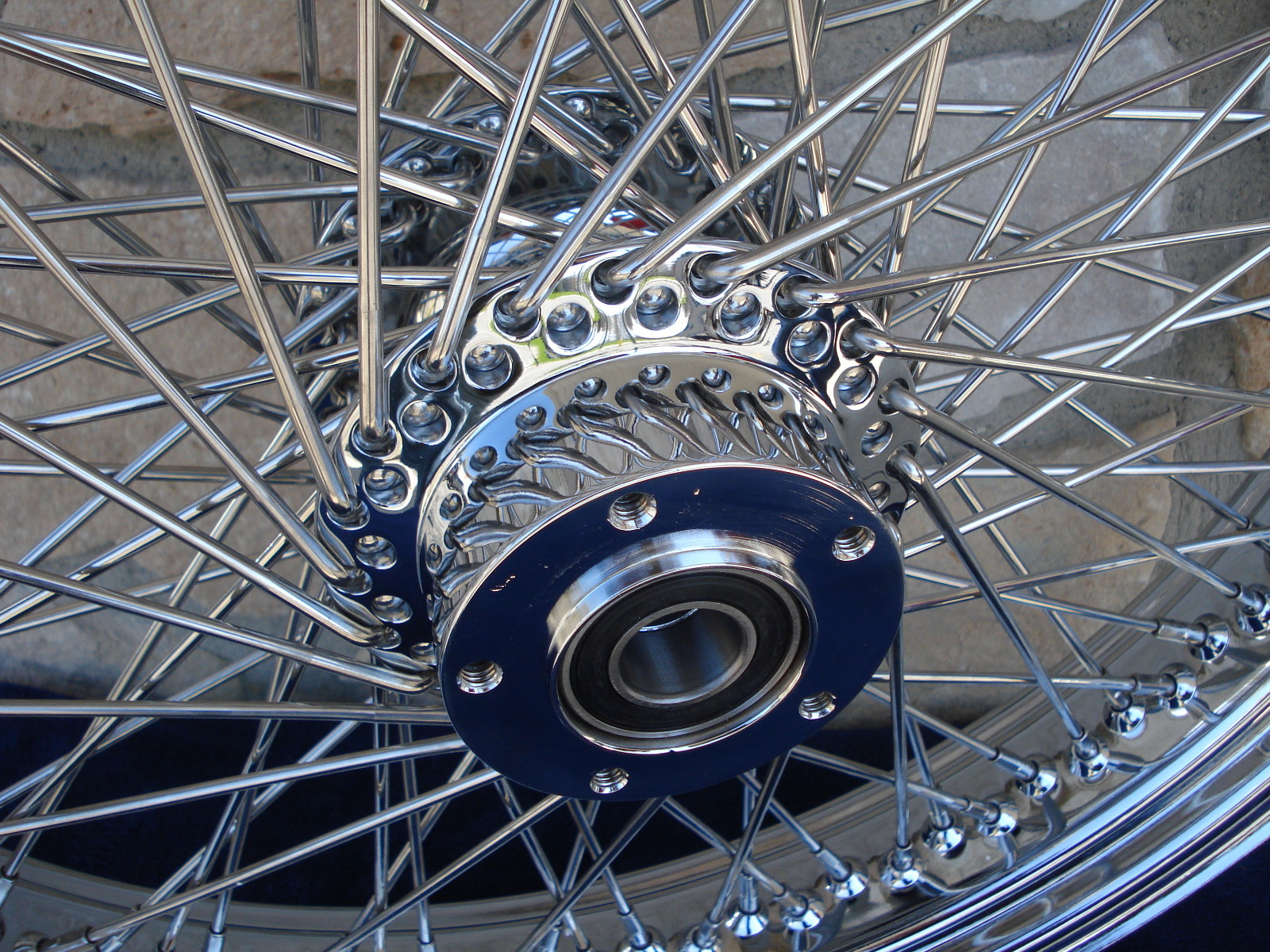 Chrome Fat Spoke 21x3.5 Front Wheel Rim – For Harley Softail Heritage Fatboy Dyna Touring 1984-2007 – Tarazon