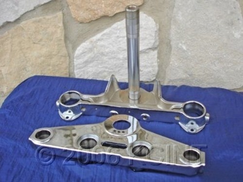 CHROME TRIPLE TREE HARLEY PANHEAD SHOVELHEAD 49-91 REP OE
