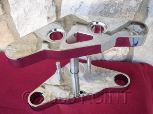 5 Degree Chrome Billet Triple Tree For Harley 41mm FXST FXDWG