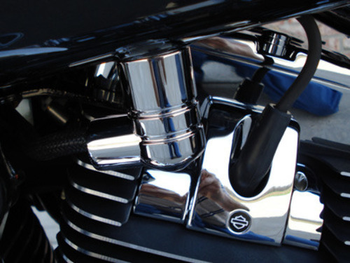 thumbnail image 2 of KCINT Chrome EFI Fuel Line Fitting Cover For Harley Touring Softail Dyna 2 of 3
