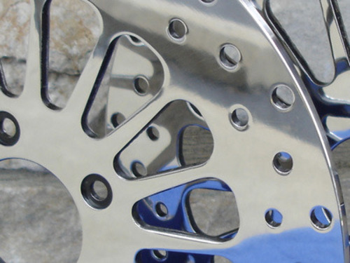 3 PC HARLEY TOURING BAGGER SPORTSTER DYNA DNA MESH BRAKE ROTORS SET