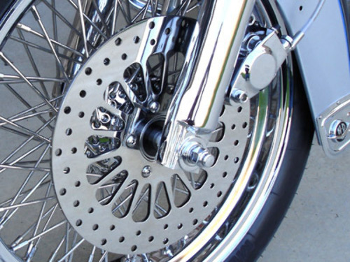3 PC HARLEY TOURING BAGGER SPORTSTER DYNA DNA MESH BRAKE ROTORS SET